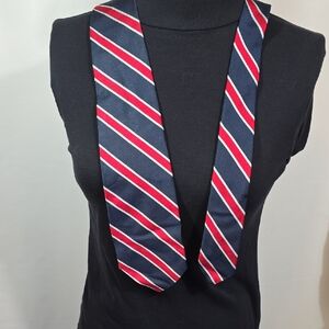 BROOKS BROTHERS VTG Classic Stripe Silk Tie Navy Red White